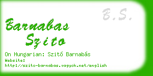 barnabas szito business card